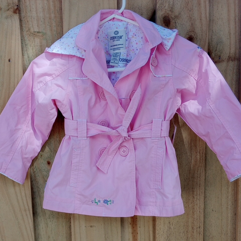 Oshkosh Baby Girl Pink Jacket Size 4 New With Tag